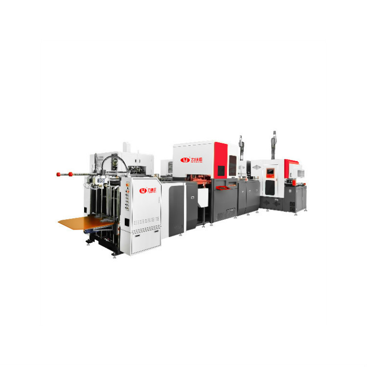 LY-HB3000CQ Speed 50pcs/min Rigid box production line produce the top and bottom boxes at the same time
