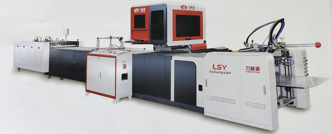 LY 485C PK Fully Automated Machine Vision Case Wrapping System Automatic Line Automatic Box Forming Machine Automatic Hardcover Making Machine
