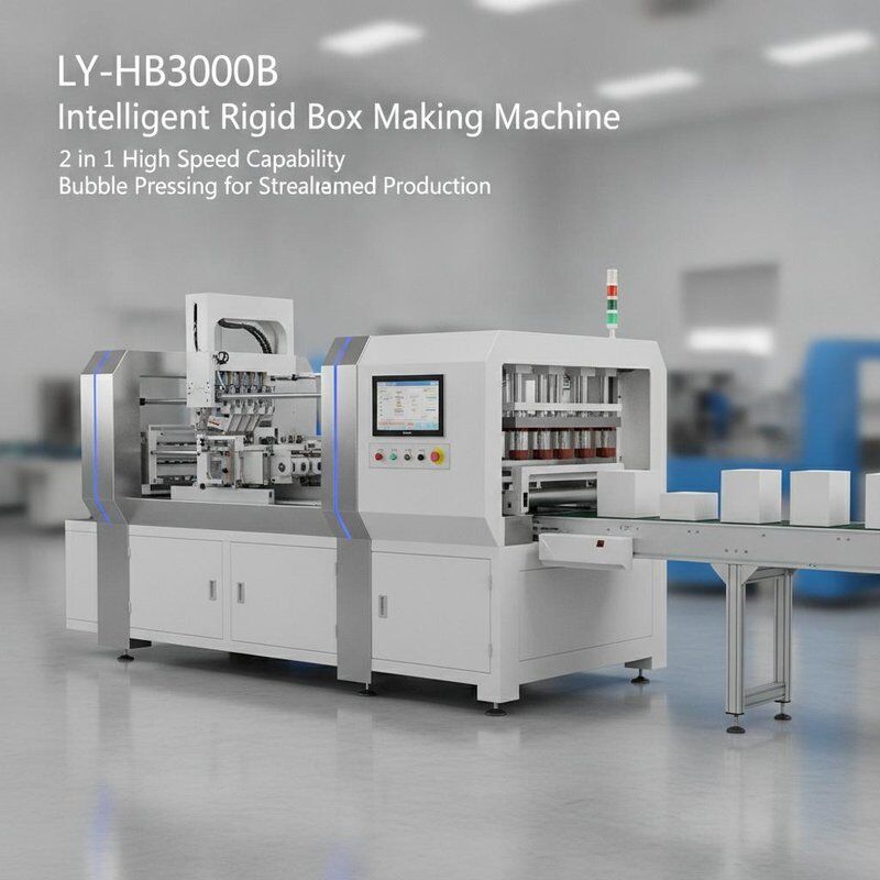 LY- HB3000B Intelligent Rigid Box Making Machine with 2 in 1 High Speed Capability and Bubble Pressing for Streamlined Production