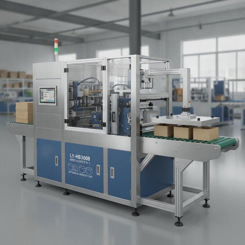 LY- HB3000B High Speed Rigid Box Making Machine with Intelligent 2 in 1 Capabilities and Bubble Pressing for Optimized Production